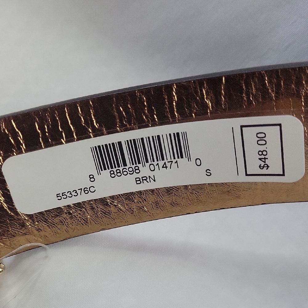 Michael Kors Dark Brown Belt with Gold Logo - Picture 7 of 8